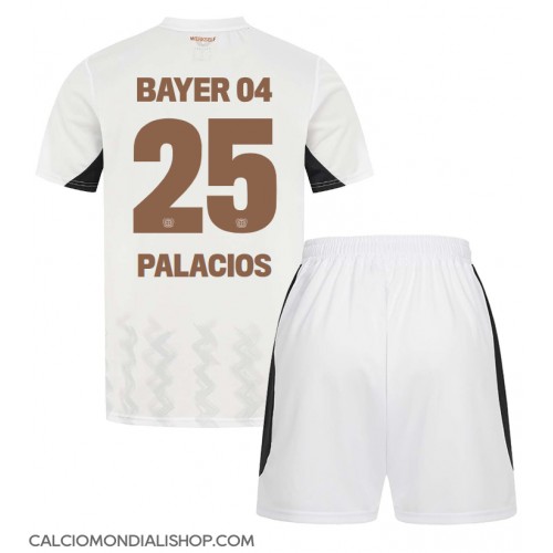 Maglie da calcio Bayer Leverkusen Exequiel Palacios #25 Seconda Maglia Bambino 2024-25 Manica Corta (+ Pantaloni corti)